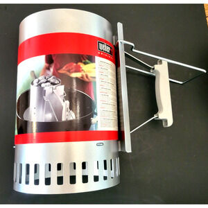 Weber Rapidfire Chimney Starter 7416 Aluminized Steel Thermoplastic Handle 12"